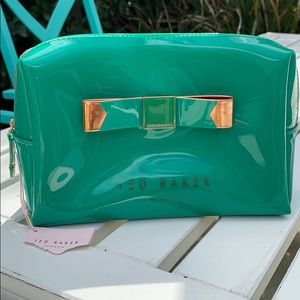 Ted Baker large green cosmetic bag NWT